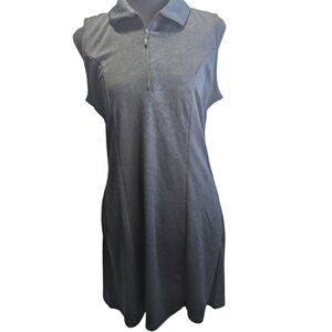 Greg Norman Collection Black Mini Dress Athletic Embossed Material Size M